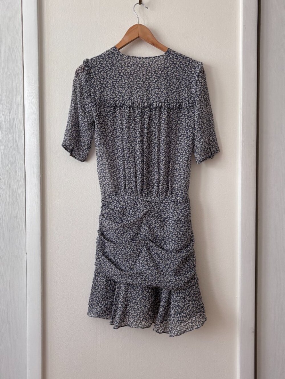 Veronica Beard Dakota Silk Ruched Mini Dress - Picture 6 of 7